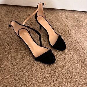 Black sandals ankle strap